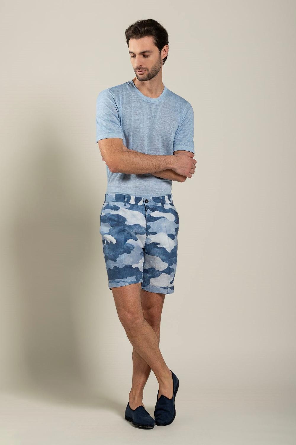 120% Lino Camo Bermuda Short Sconto