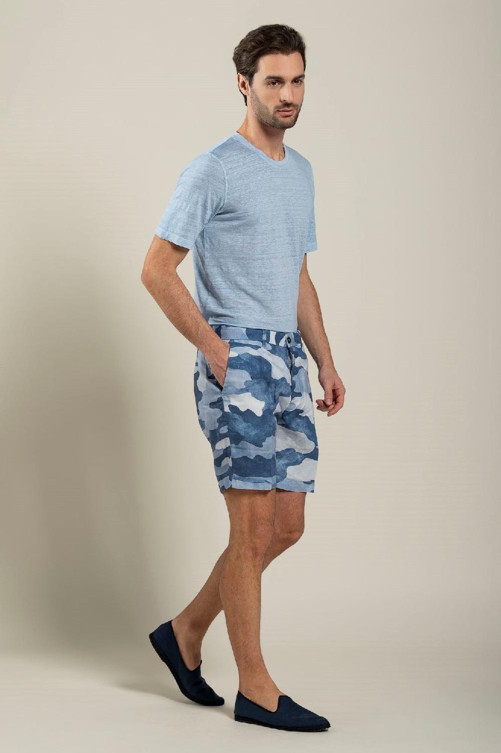 120% Lino Camo Bermuda Short Sconto