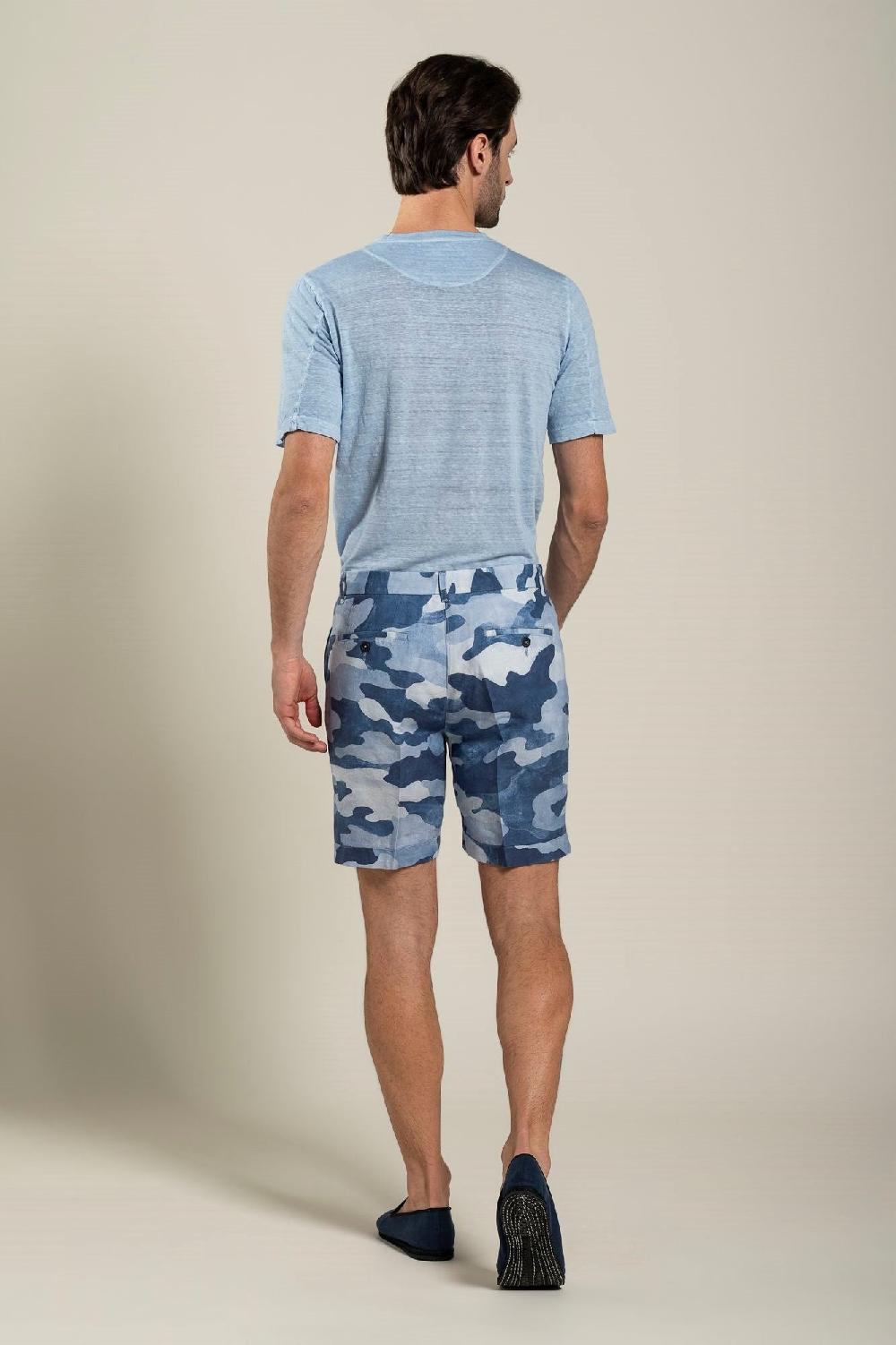 120% Lino Camo Bermuda Short Sconto