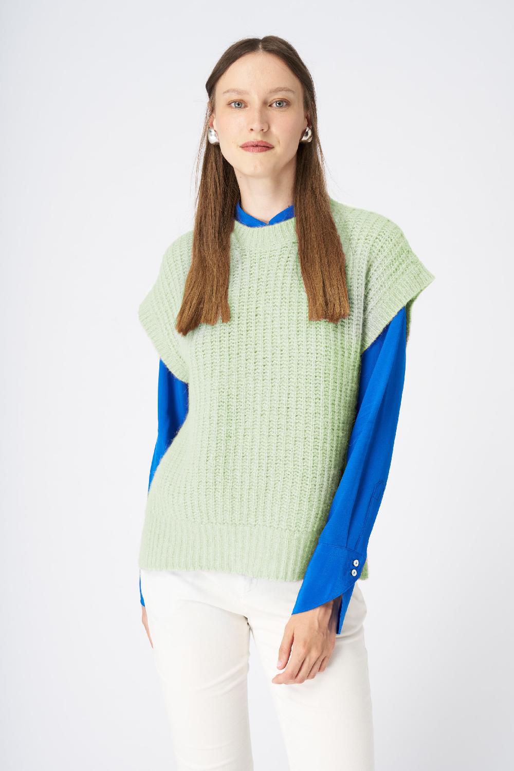 120% Lino Cashmere Blend Vest Vendite Flash