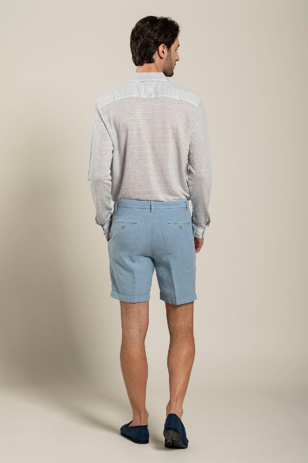 120% Lino Man Bermuda Short In Linea