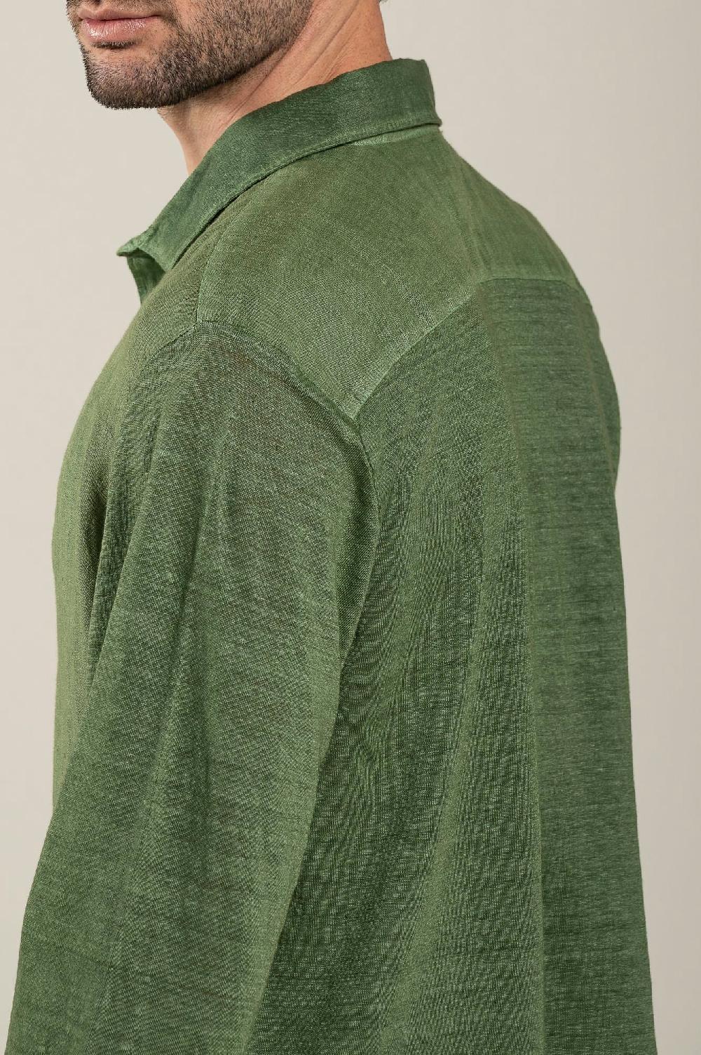 120% Lino Long Sleeve Man Shirt Nuovo