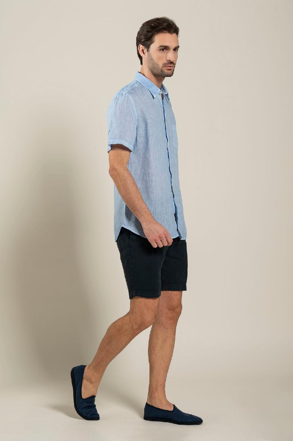 120% Lino Short Sleeve Regular Fit Man Shirt Pezzi Unici