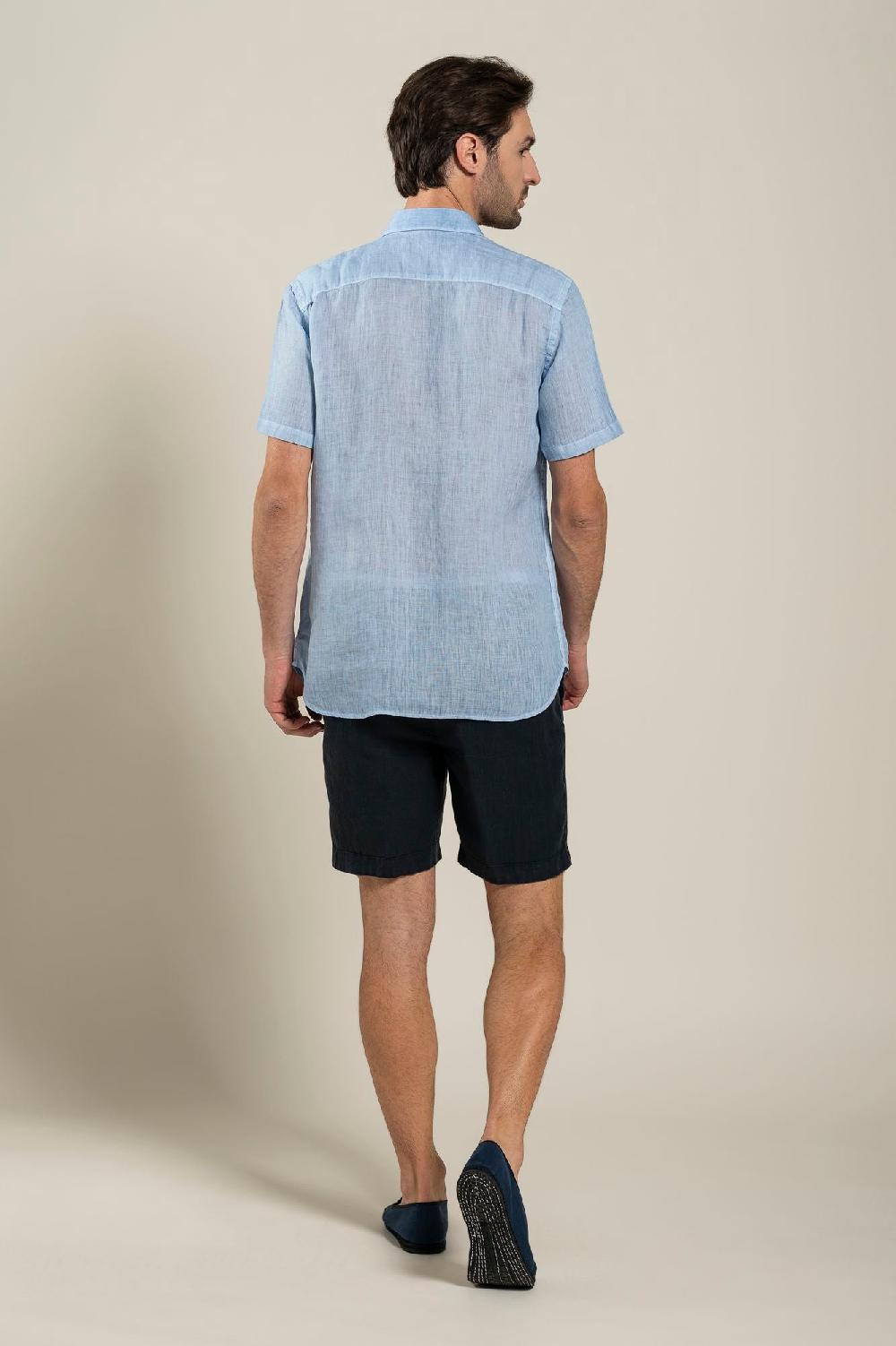120% Lino Short Sleeve Regular Fit Man Shirt Pezzi Unici