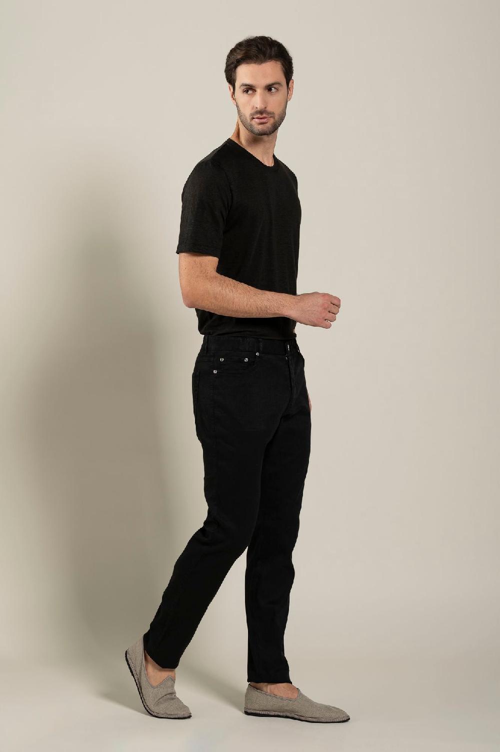 120% Lino 5 Pocket Slim Fit Pants Soddisfazione Garantita