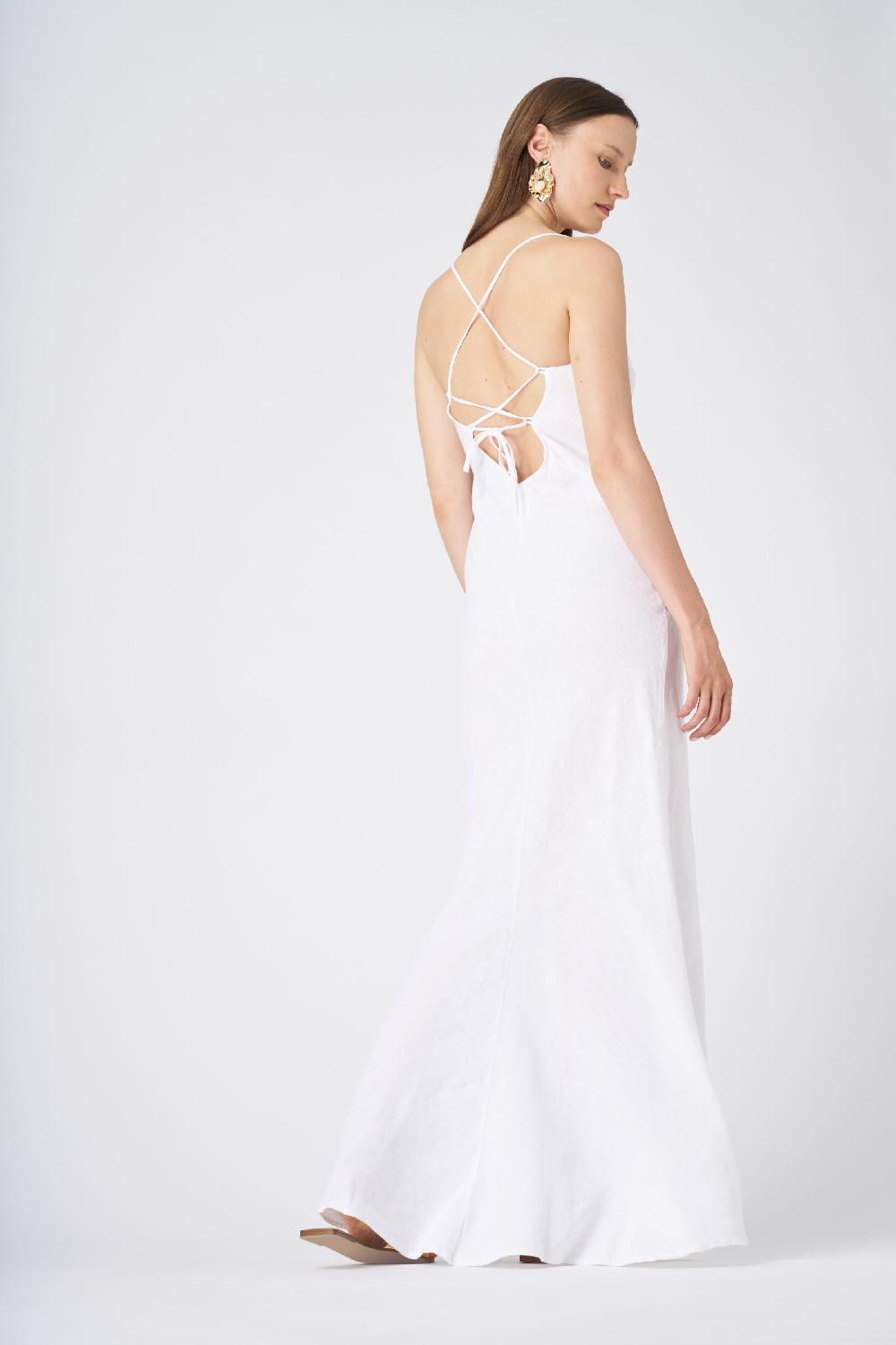 120% Lino Slip Dress Flash Sale