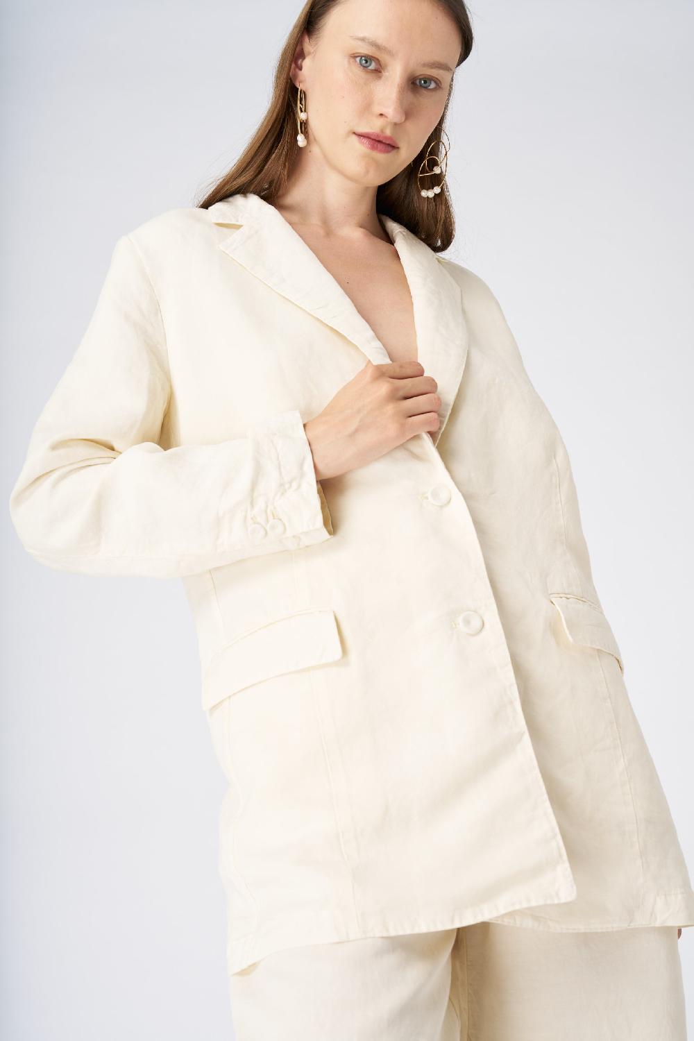 120% Lino Tailored Linen Blazer Sottocosto