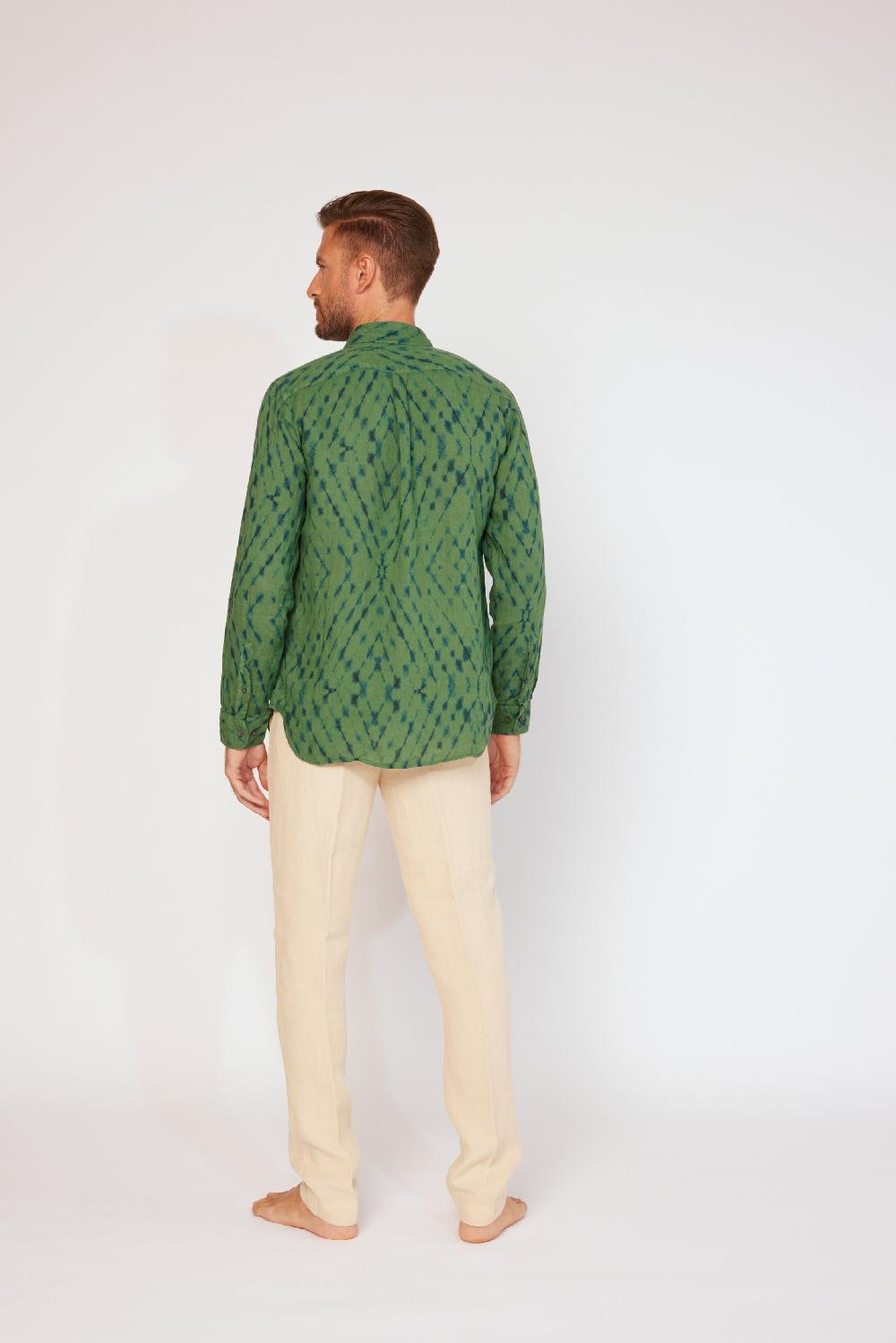 120% Lino Long Sleeve Slim Fit Shirt Presa
