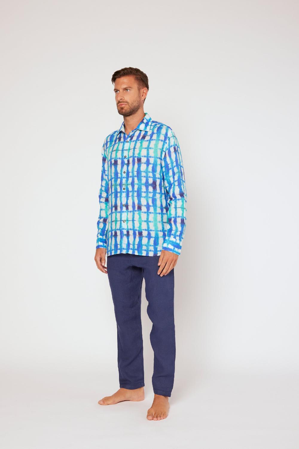 120% Lino Long Sleeve Slim Fit Sconto