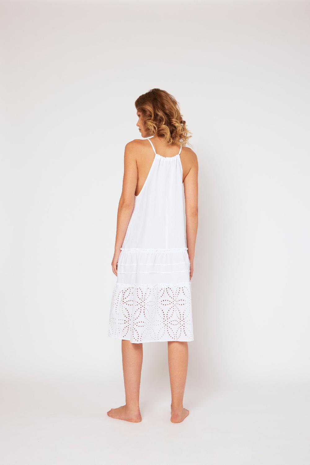 120% Lino Halter Short Dress Convenienza