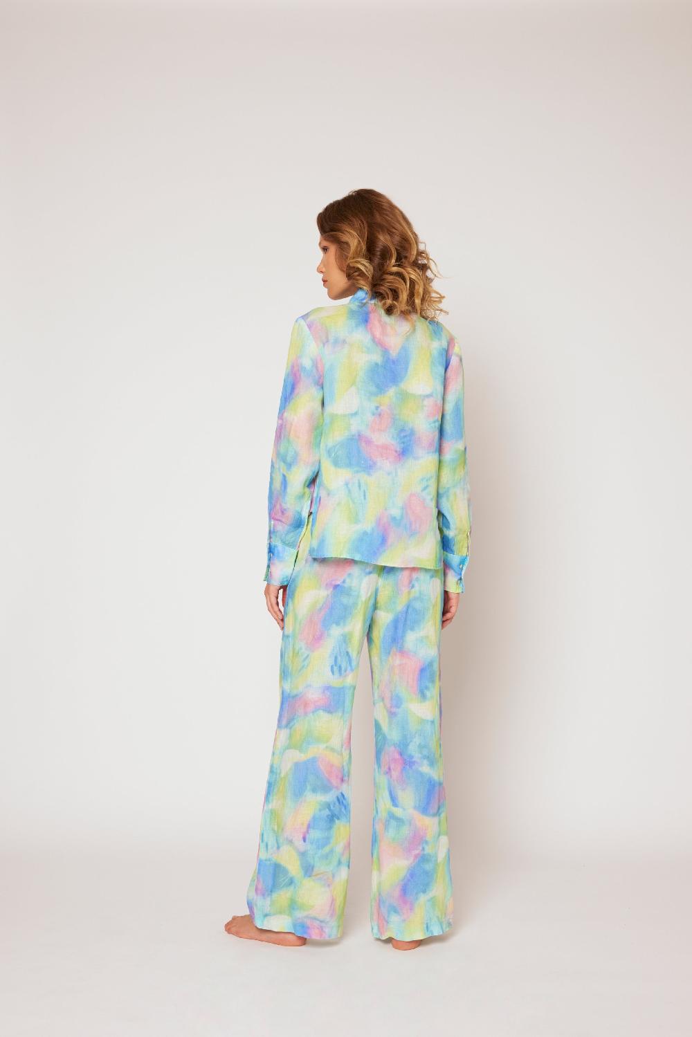 120% Lino Tie Dye Pant Economico