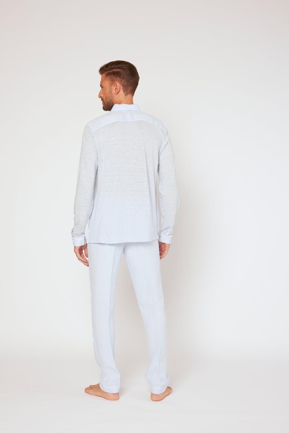 120% Lino Long Sleeve Shirt In Vendita