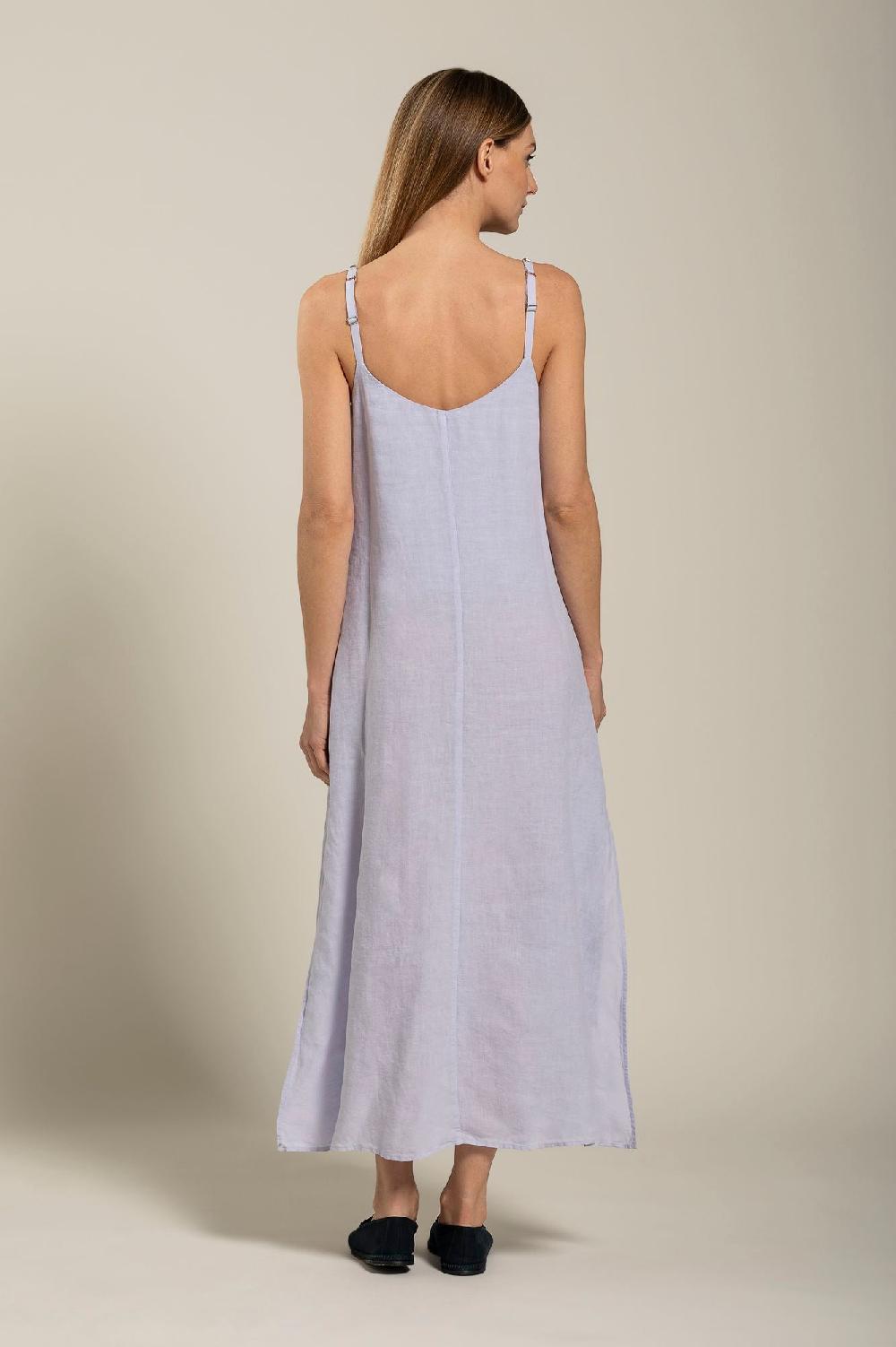 120% Lino Dress with Strap Embelishment Negozio
