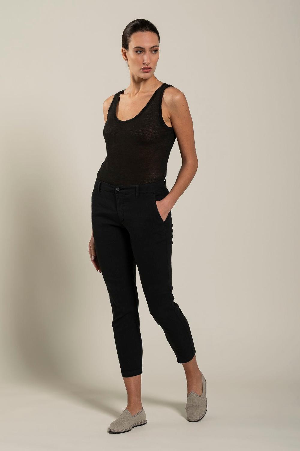 120% Lino Woman Slim-Fit Pant Italia