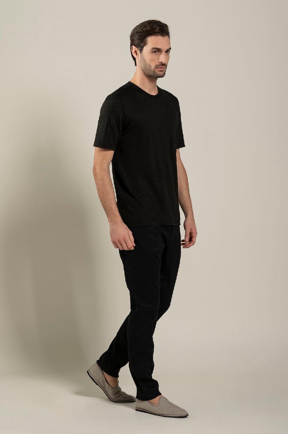120% Lino Short Sleeve Man T-Shirt Soddisfazione Garantita