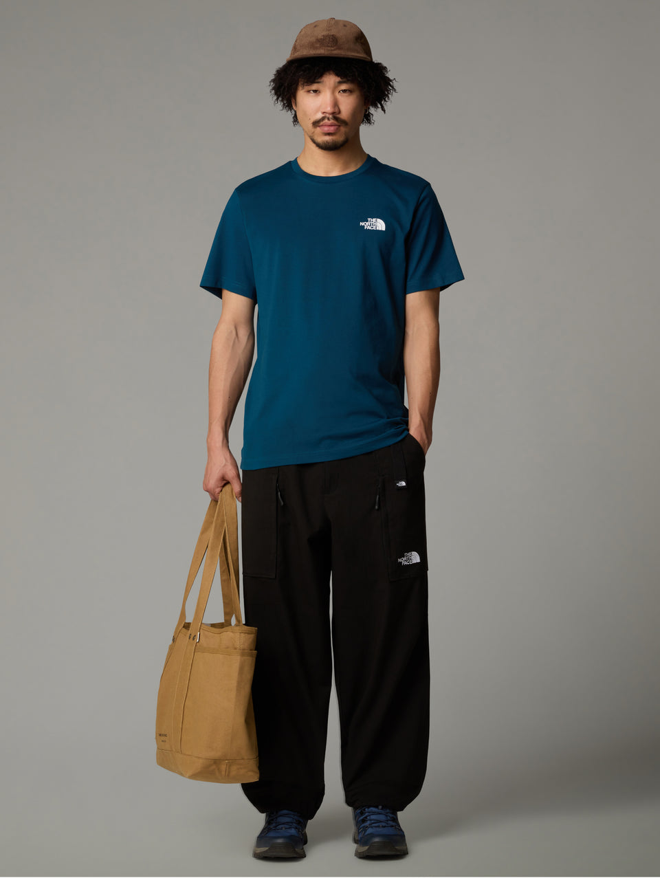 THE NORTH FACE T-shirt Regular Fit con Logo Petrolio Vendita