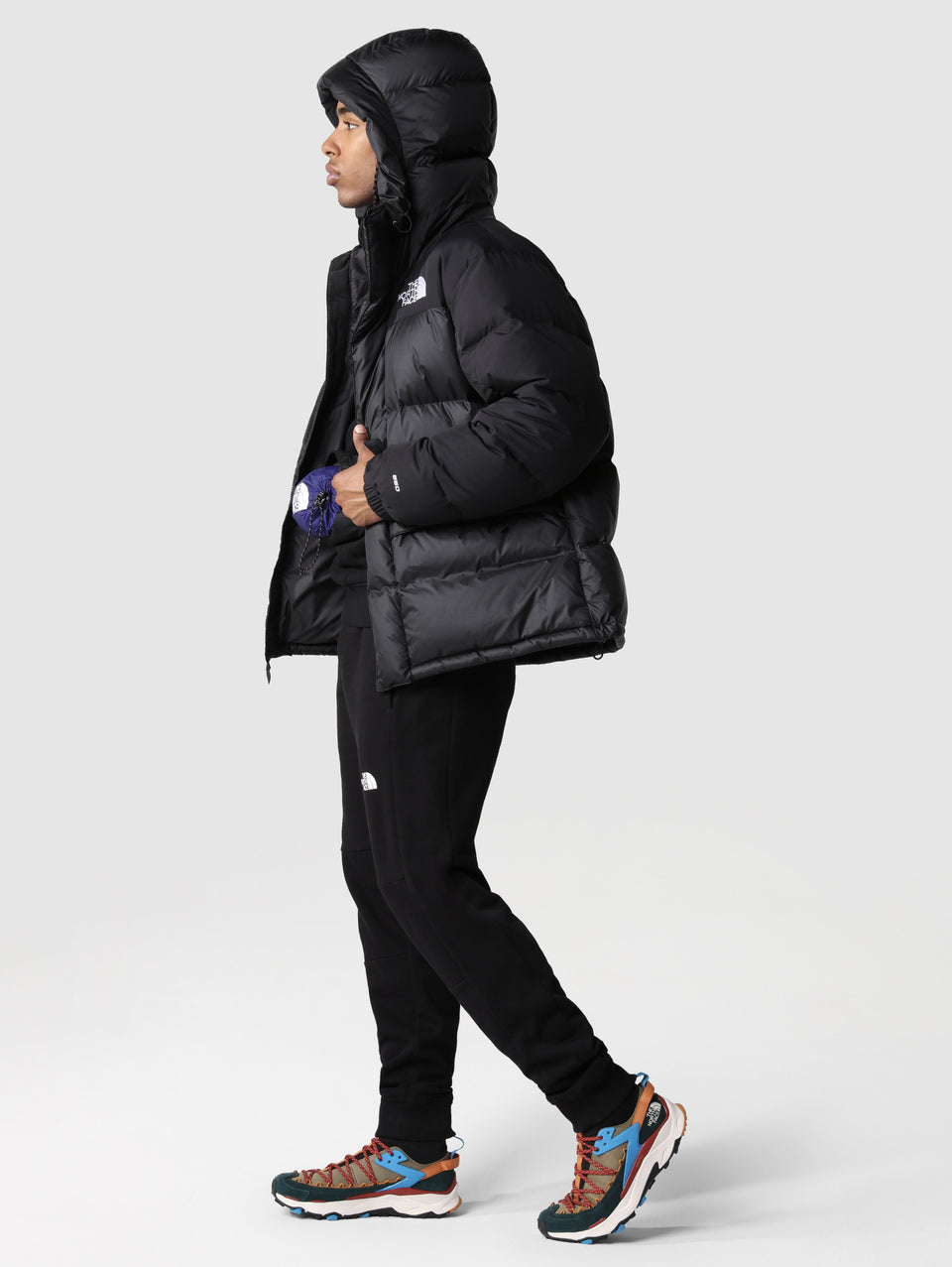 THE NORTH FACE Piumino con Cappuccio Color Block Himalayan Nero Promozione