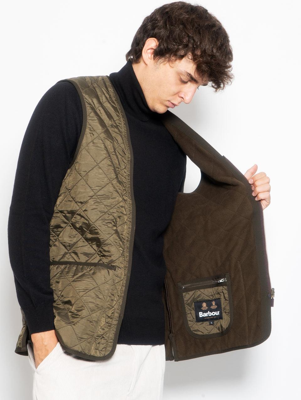 BARBOUR Gilet trapuntato Polarquilt Verde Pezzi Unici