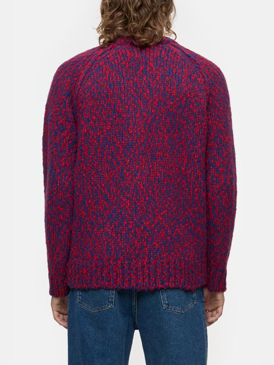 CLOSED Maglione in Lana Mouliné Rosso/Blu Soddisfazione Garantita