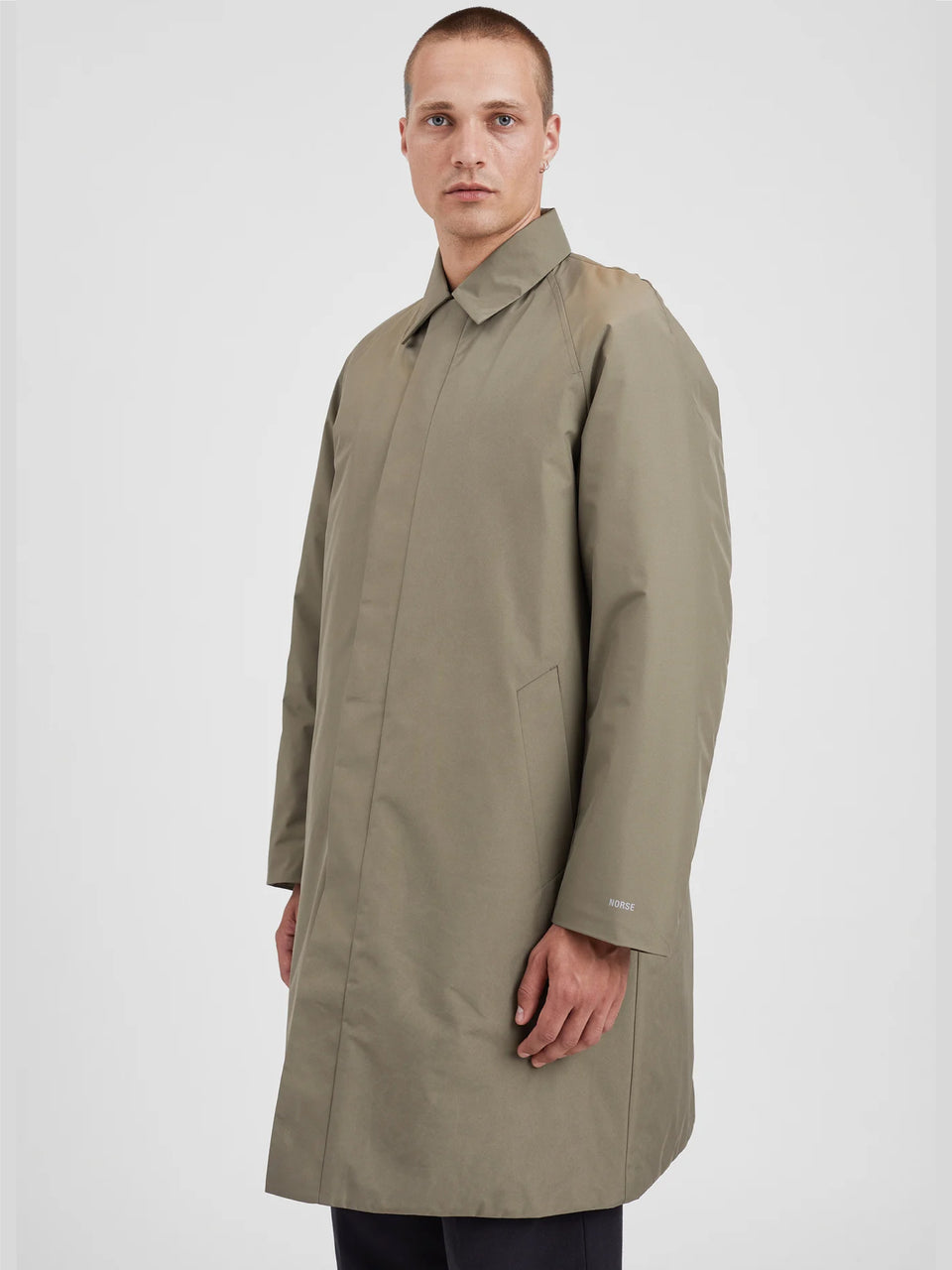 NORSE PROJECTS Cappotto Impermeabile in Membrana Verde Qualità Garantita