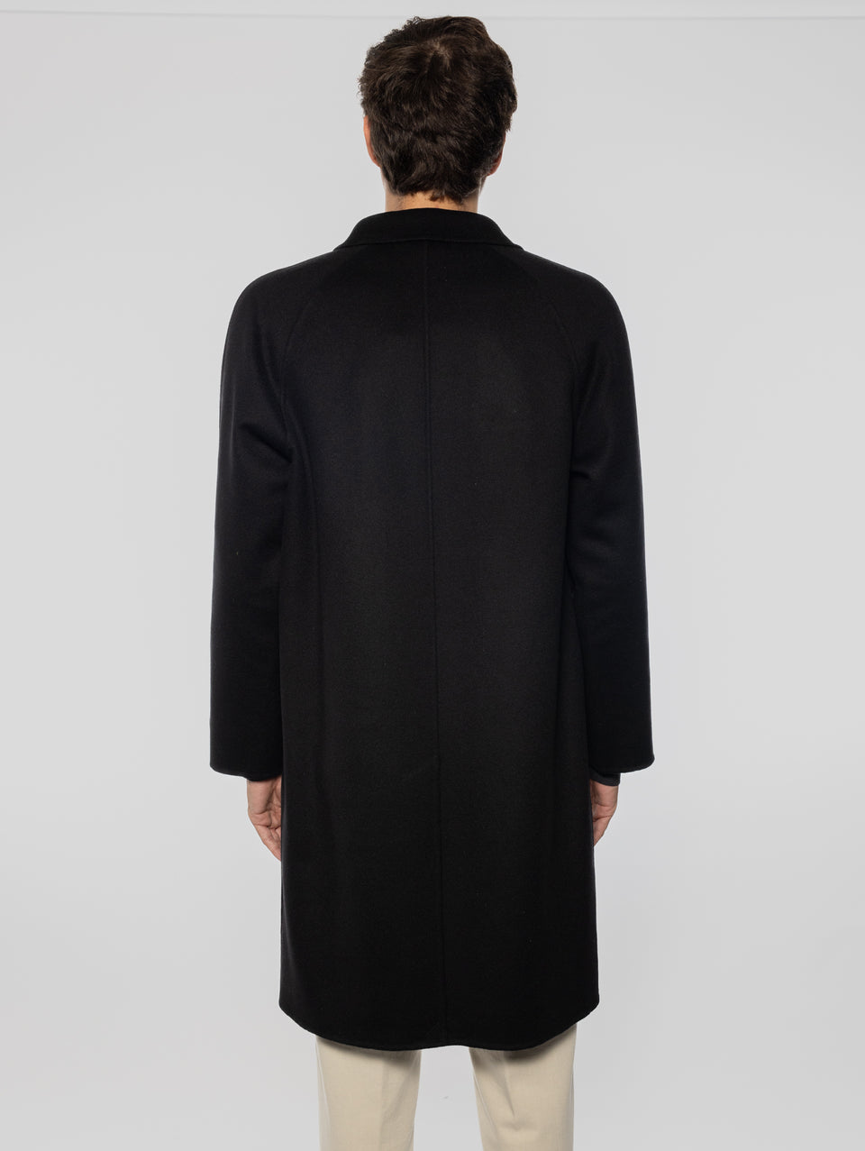 PALTò Cappotto Lungo in Double Marcello Nero 2025