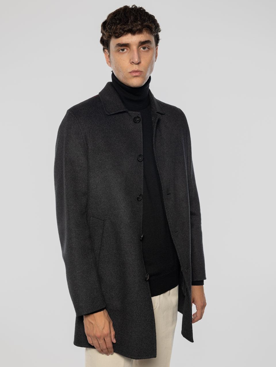 PALTò Cappotto Monopetto in Double Alfredo Grigio Promozione Limitata