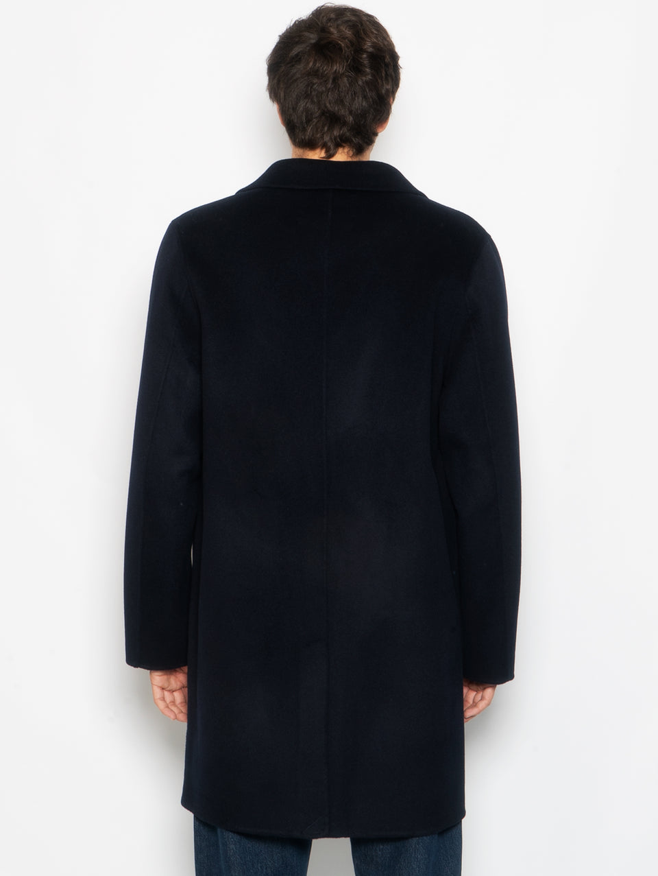 AMARANTO Cappotto Monopetto Tre Quarti Navy Prezzo Ridotto