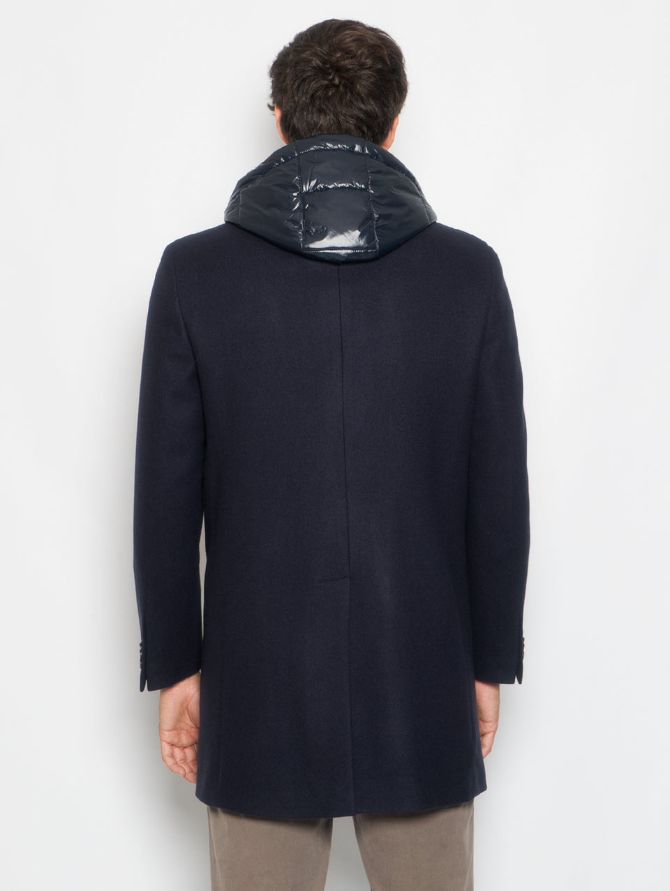 MANUEL RITZ Cappotto con Pettorina e Cappuccio Staccabile Blu Offerta