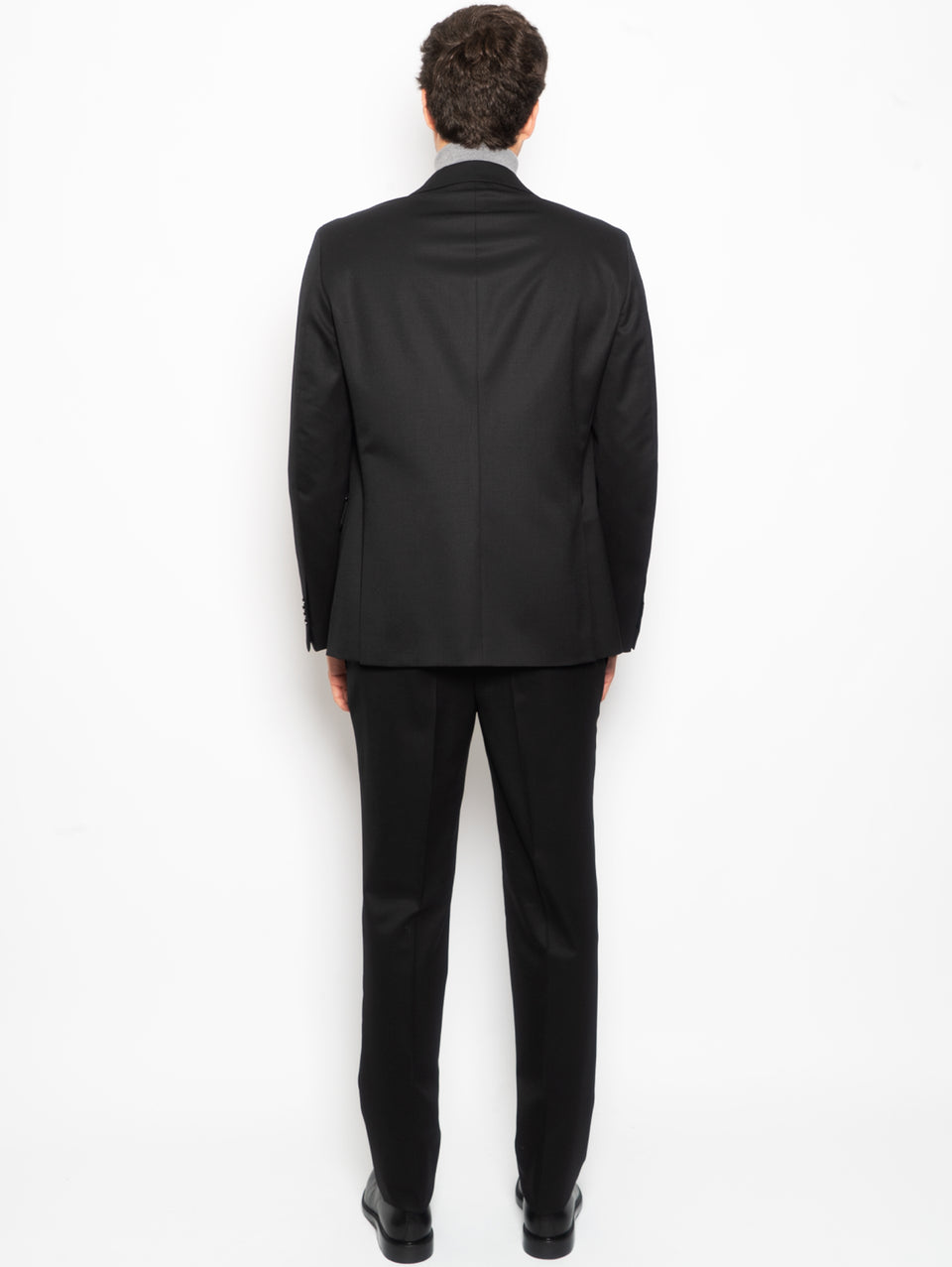 PAOLONI Completo in Lana Stretch Slim Nero Moda
