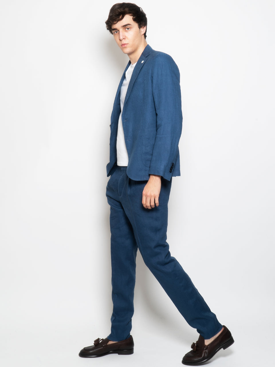 MANUEL RITZ Completo in Lino Lavato Blu Chiaro 2025