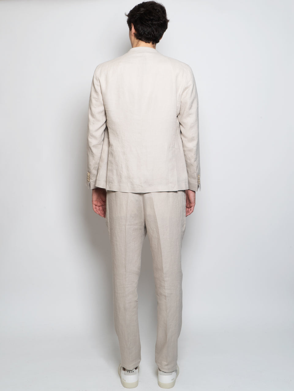 MANUEL RITZ Completo in Lino Lavato Beige Nuovo