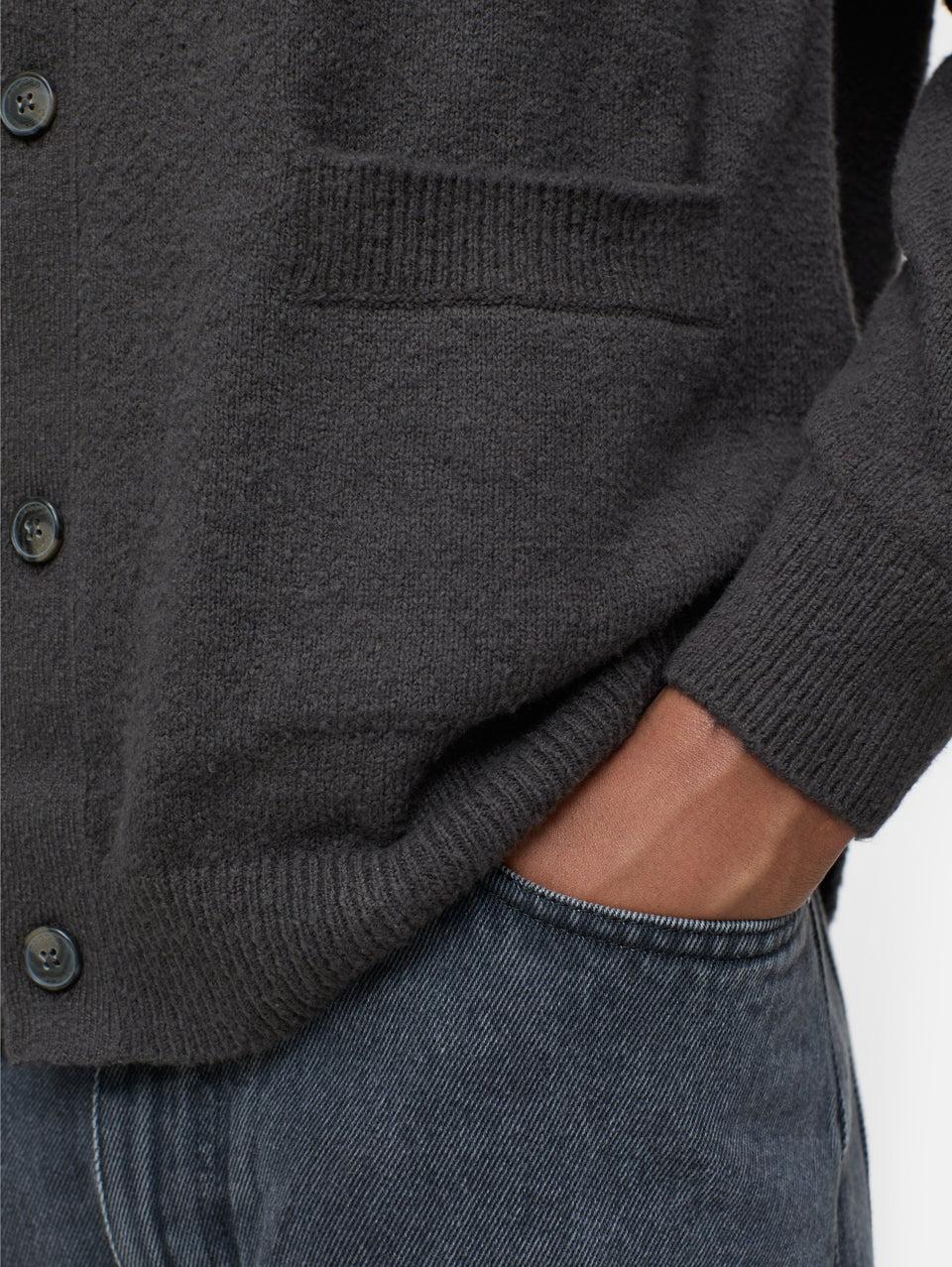 CLOSED Cardigan in Cotone Effetto Spazzolato Marrone Vendita