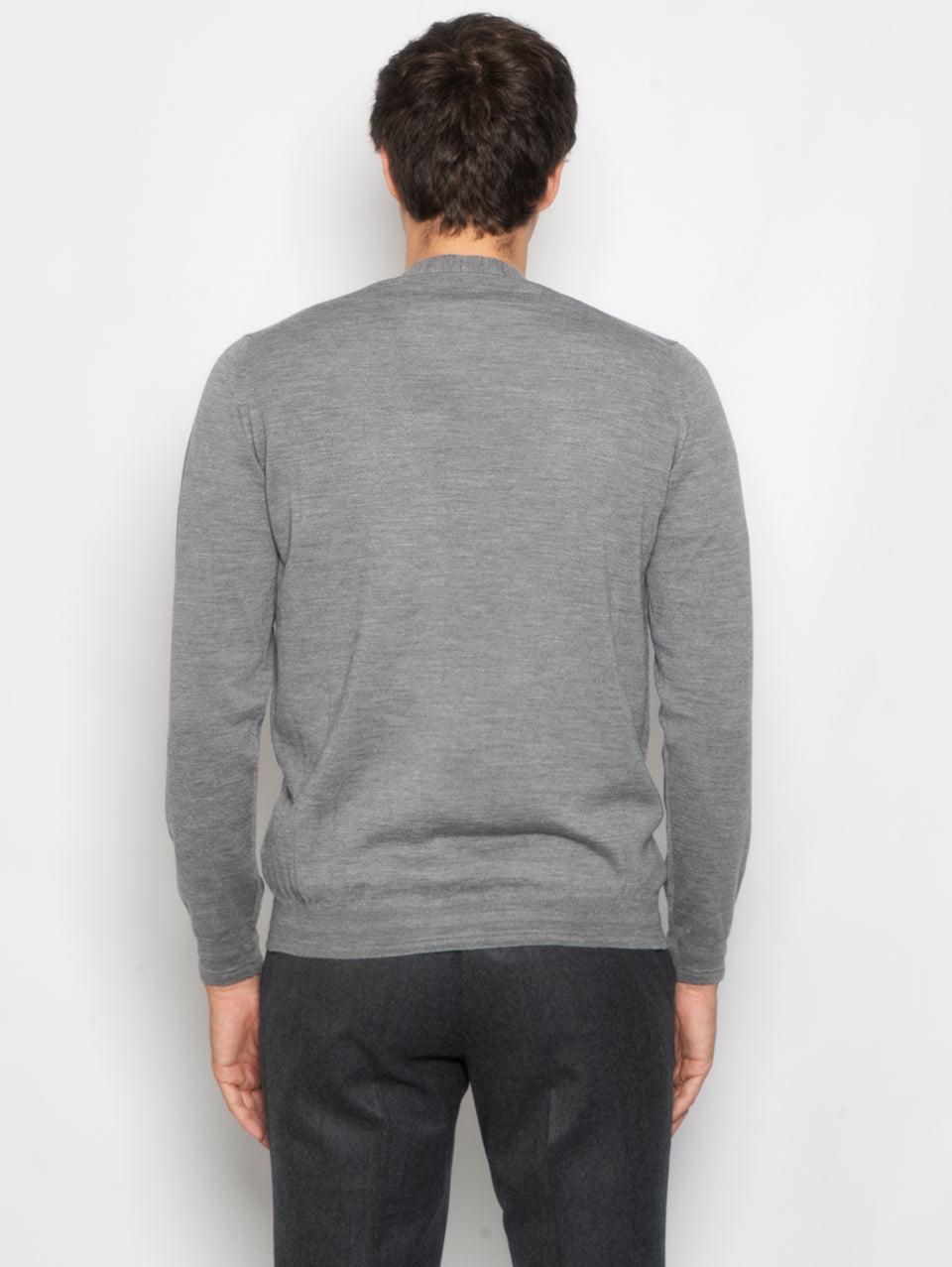 ALPHA STUDIO Cardigan con Taschino in Merinos Grigio Consegna Veloce