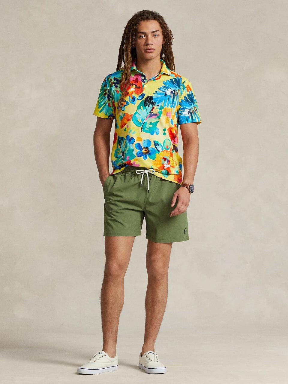 RALPH LAUREN Boxer da Mare Stretch Verde Offerta