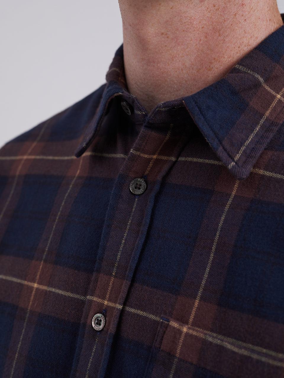 NORSE PROJECTS Camicia in Flanella a Quadri Check Osvald Vino Italy
