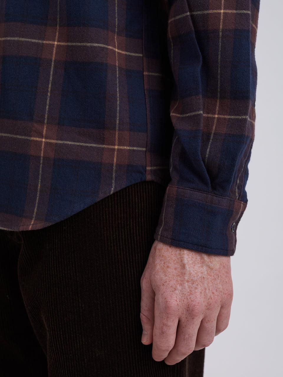 NORSE PROJECTS Camicia in Flanella a Quadri Check Osvald Vino Italy