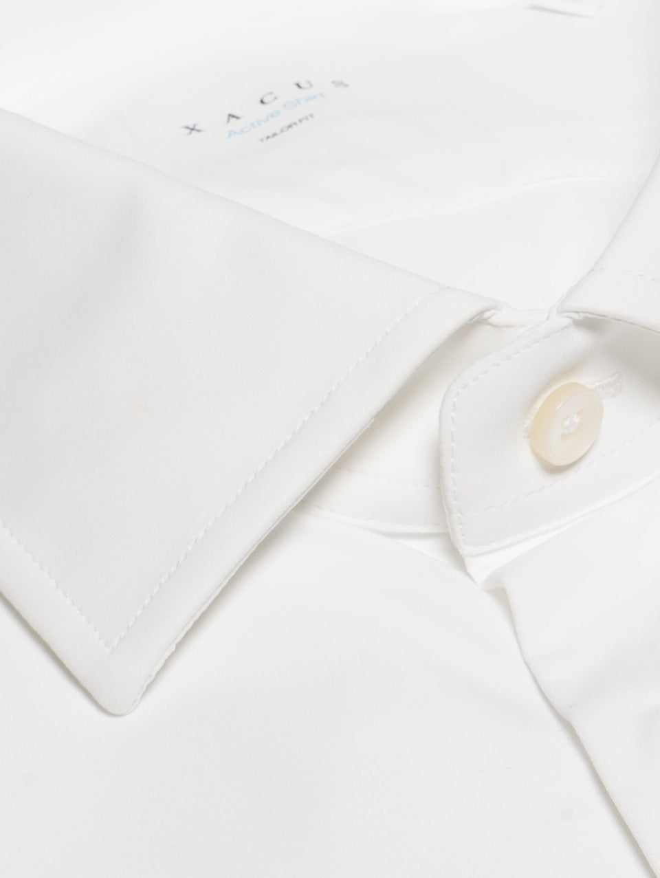 XACUS Camicia in Techno Micro Twill Stretch Bianco Nuovo