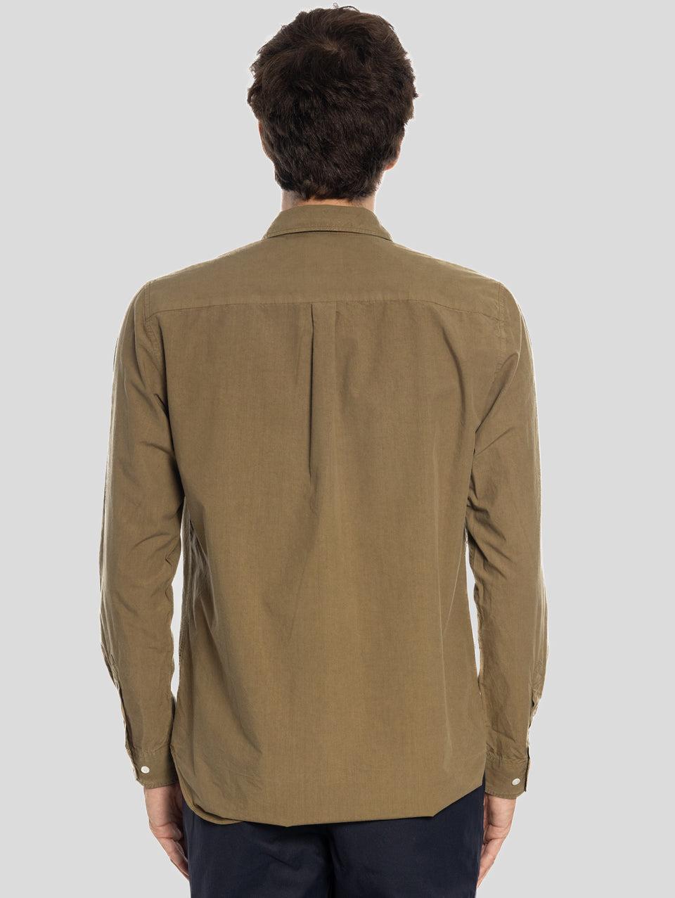 NORSE PROJECTS Camicia in Cotone Tinta in Capo Verde Promozione