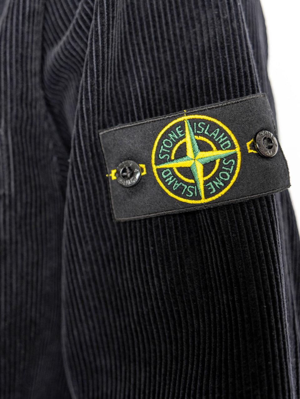 STONE ISLAND Overshirt in Velluto a Coste Blu Soddisfazione Garantita