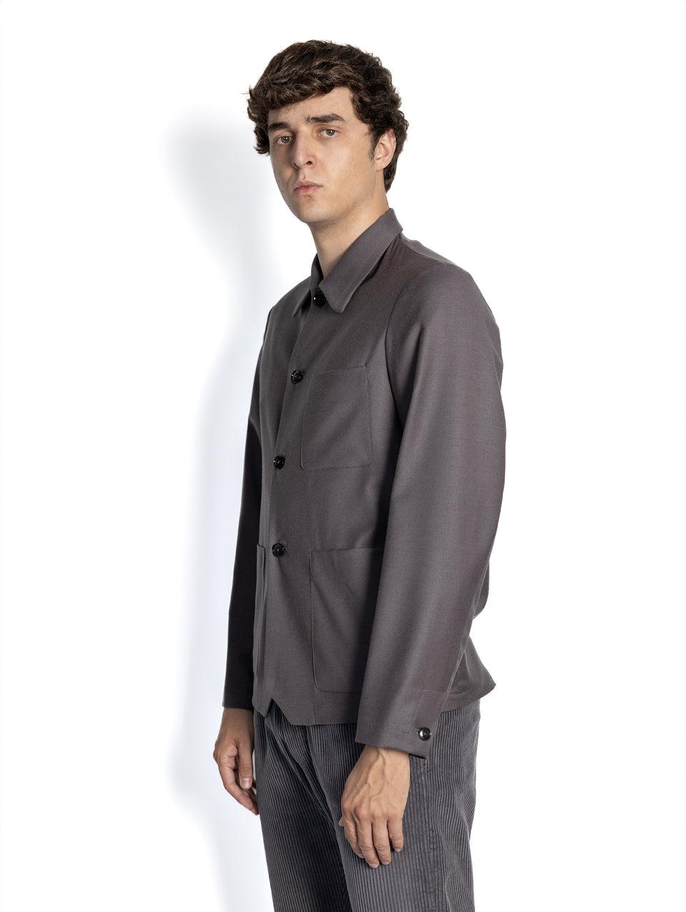 BARENA VENEZIA Overshirt in Flanella Malva Qualità Garantita