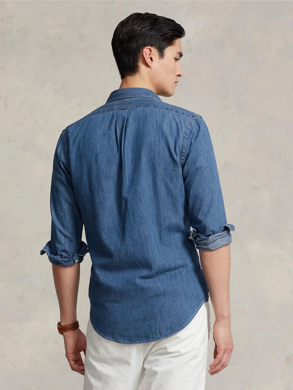 RALPH LAUREN Camicia in Denim Blu Negozi Online
