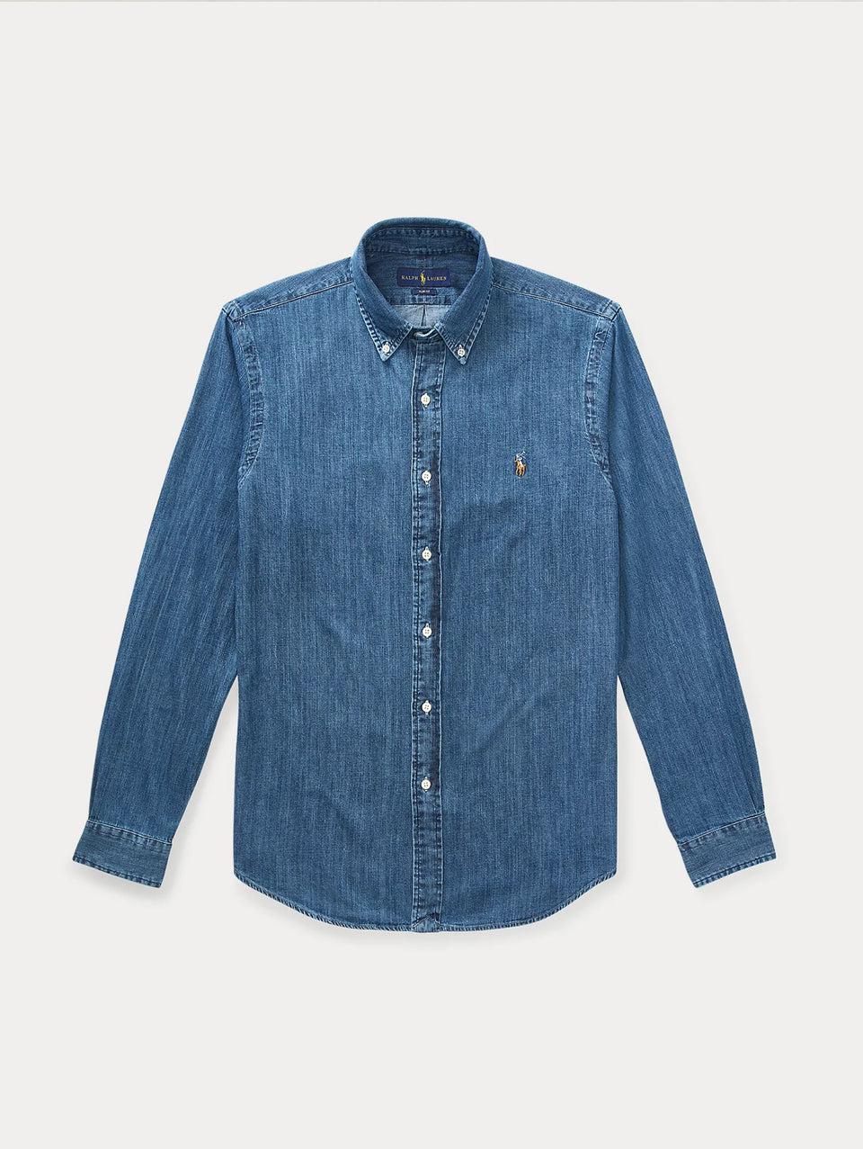 RALPH LAUREN Camicia in Denim Blu Negozi Online