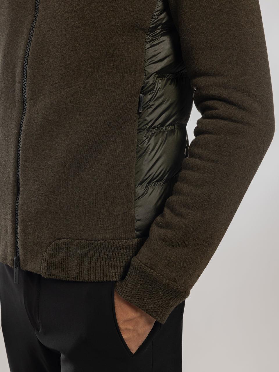 RRD Felpa con Inserti Laterali Verde Convenienza