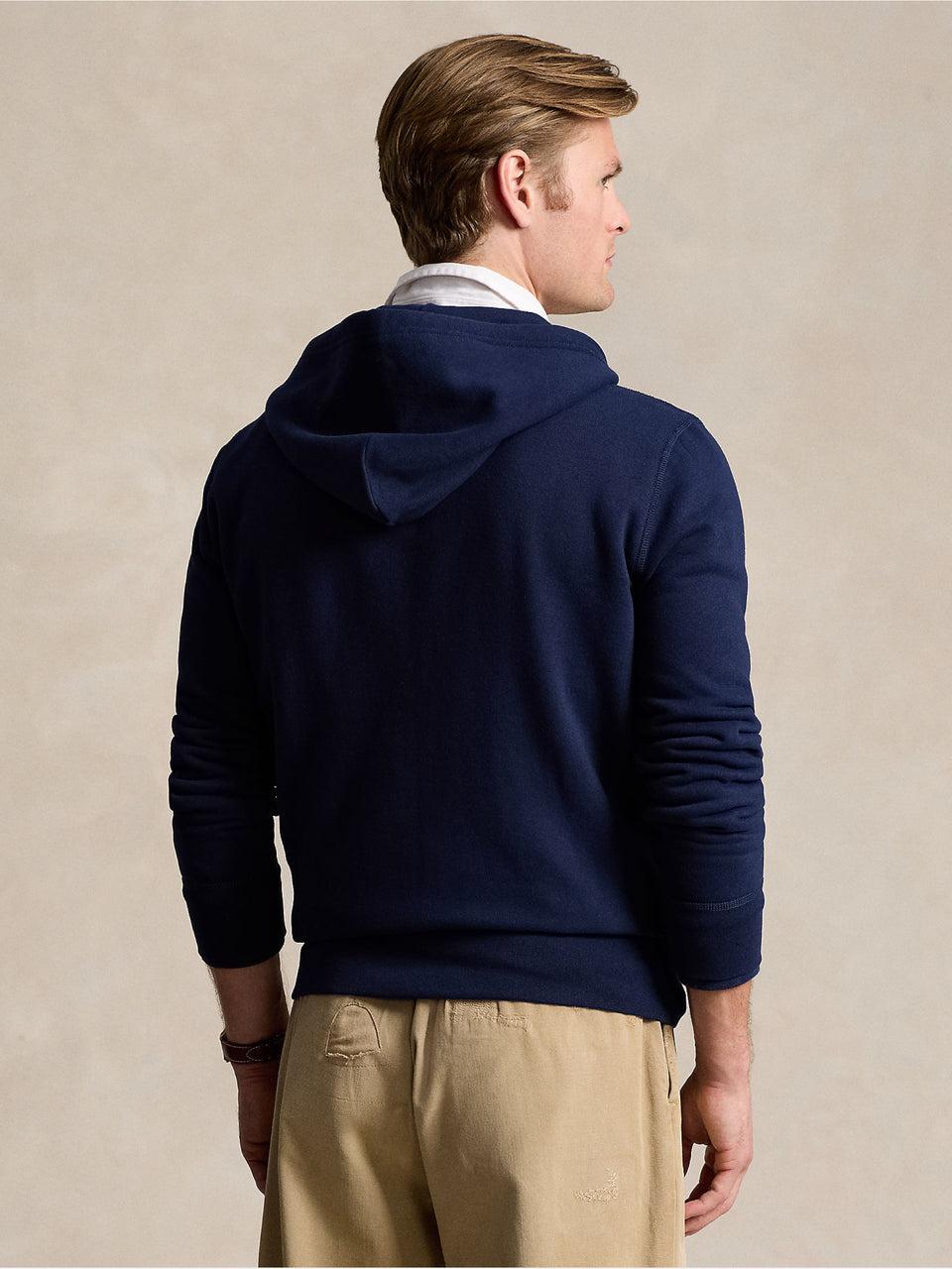 RALPH LAUREN Felpa con Cappuccio Blu Sconto