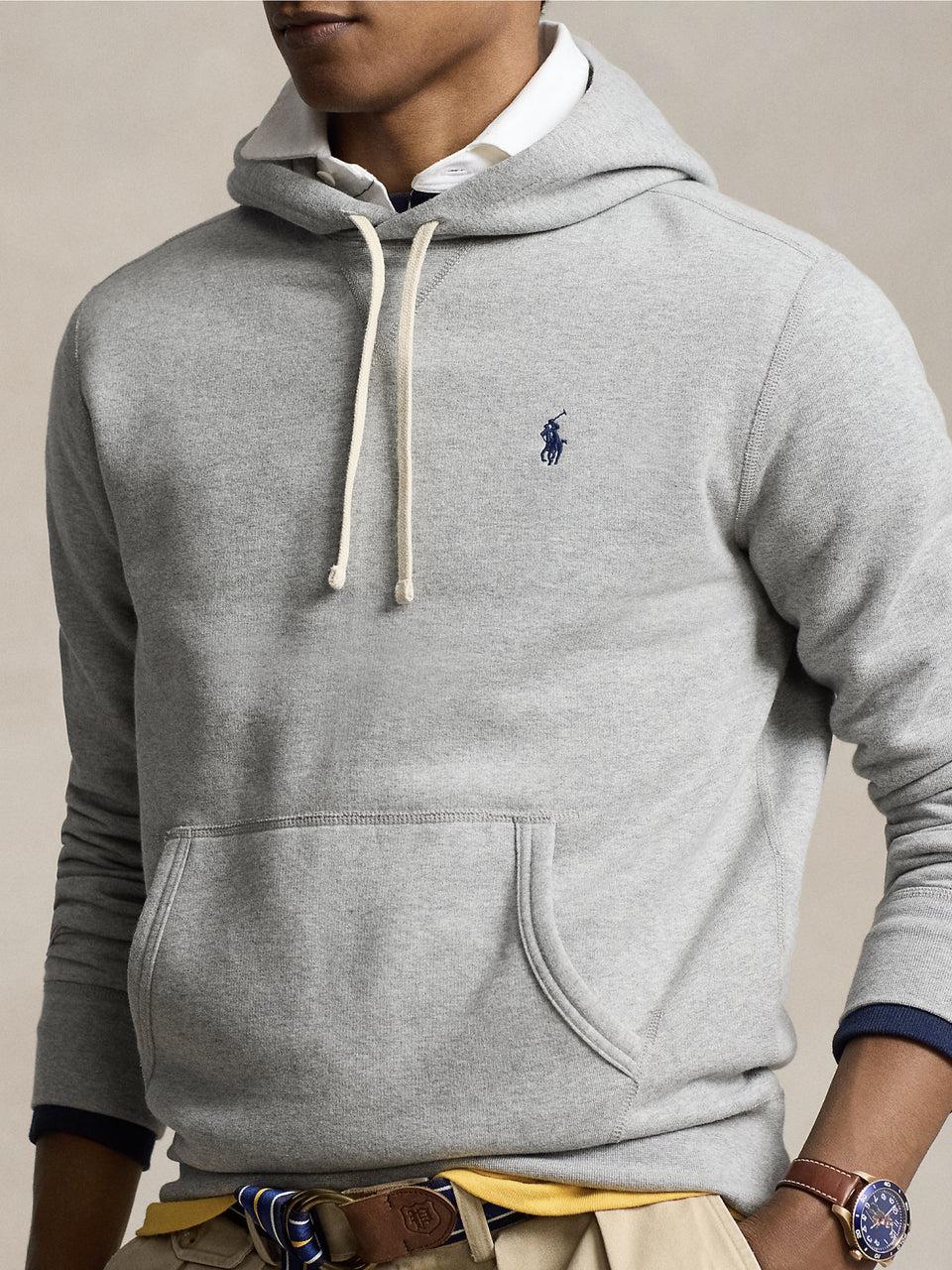 RALPH LAUREN Felpa con Cappuccio Grigio Economico