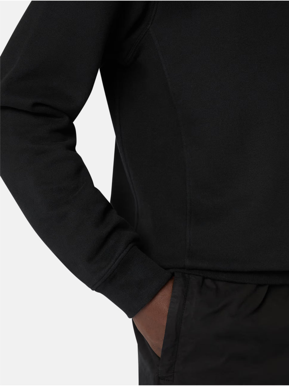 STONE ISLAND Felpa Girocollo in Cotone Nero Hotsell