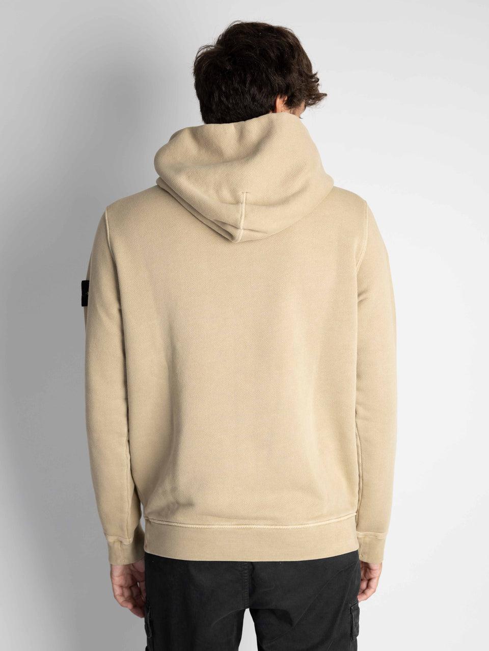 STONE ISLAND Felpa con Cappuccio e Tasca Marsupio Biscotto Vendita Calda