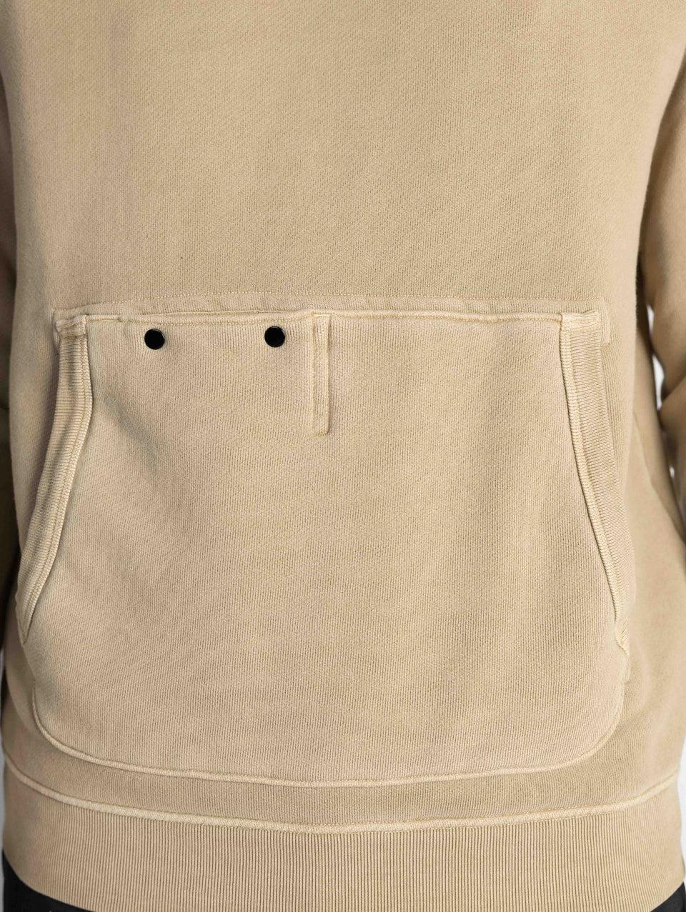 STONE ISLAND Felpa con Cappuccio e Tasca Marsupio Biscotto Vendita Calda