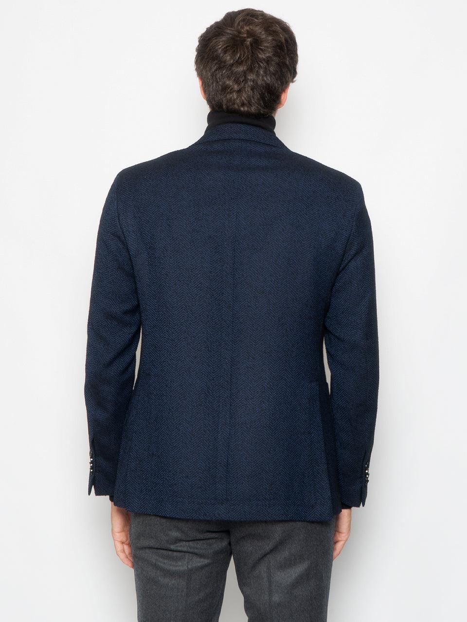 PAOLONI Giacca in Lana Resca Blu Nuovo