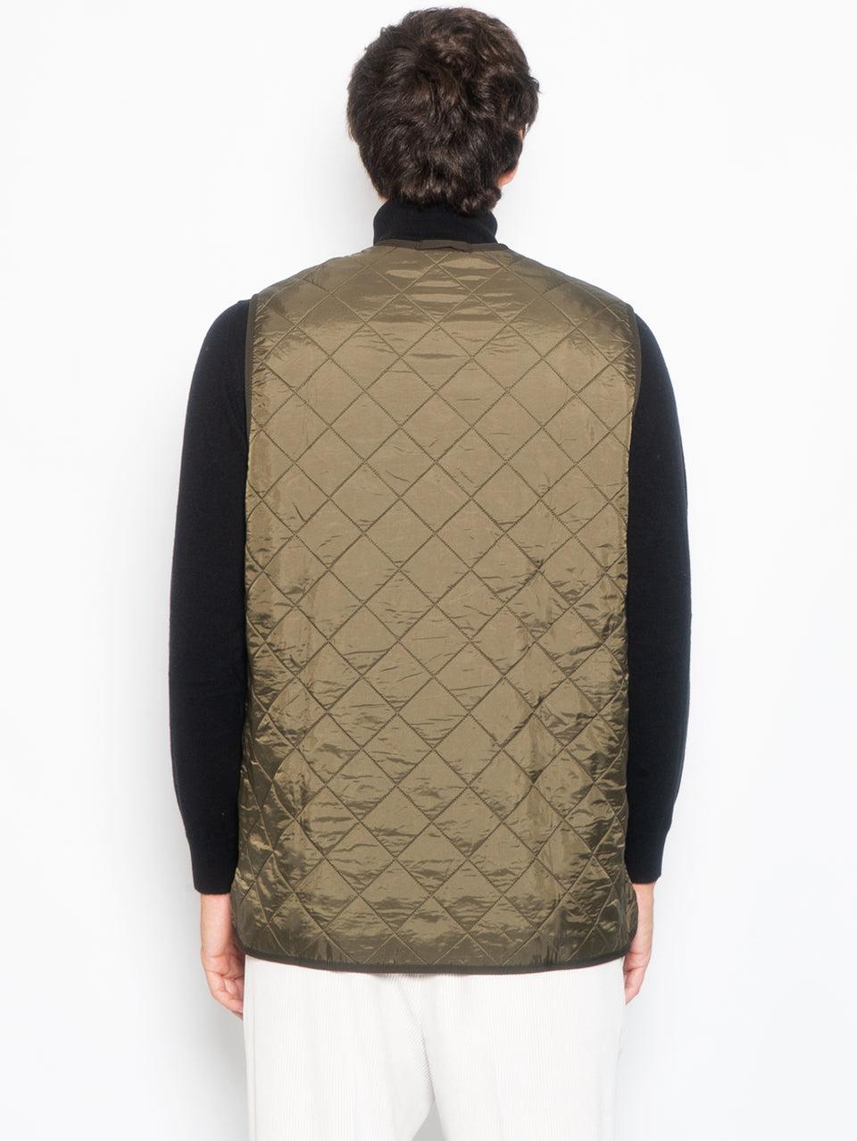 BARBOUR Gilet trapuntato Polarquilt Verde Soddisfazione Garantita